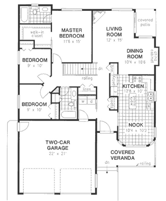 Main Floor Plan for House Plan #135239
