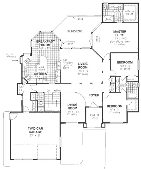 Main Floor Plan for House Plan #137239