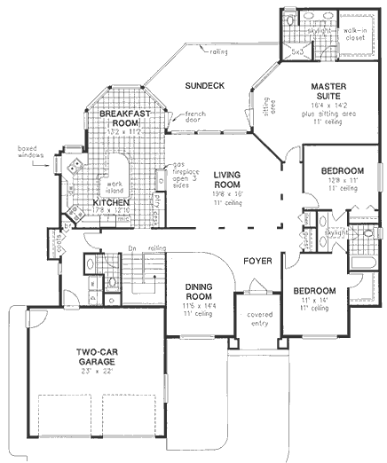 Main Floor Plan for House Plan #137239