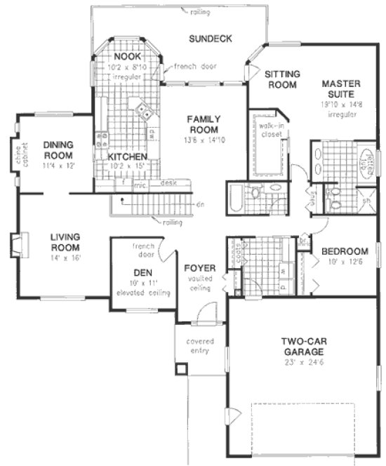 Main Floor Plan for House Plan #138339