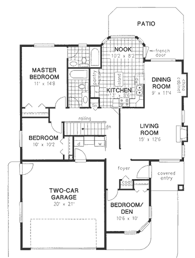 Main Floor Plan for House Plan #134439
