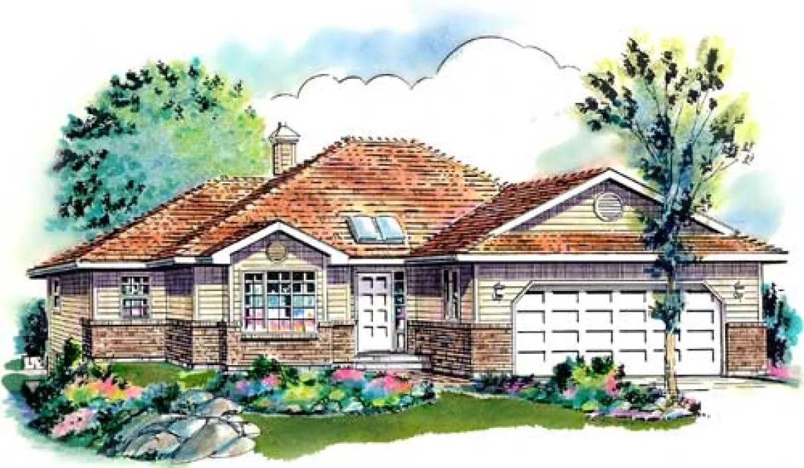 Full Rendering for House Plan #130049