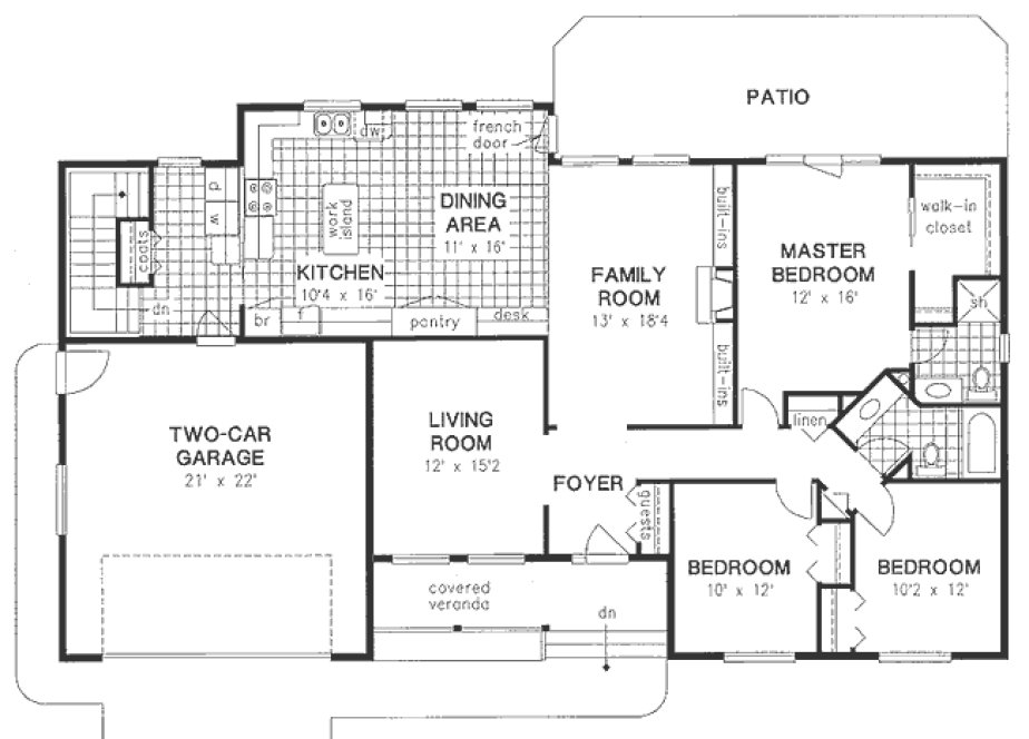 Main Floor Plan for House Plan #132049
