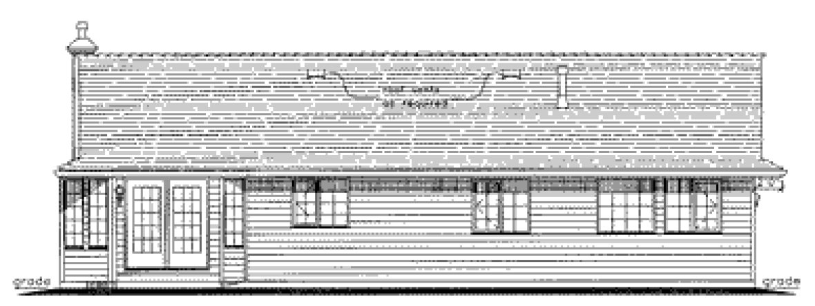 Rear Elevation for House Plan #133049