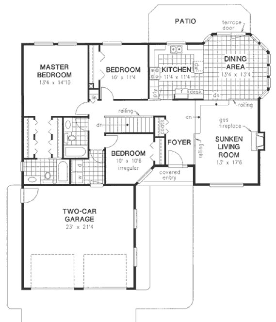 Main Floor Plan for House Plan #133049