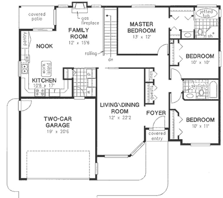 Main Floor Plan for House Plan #138349