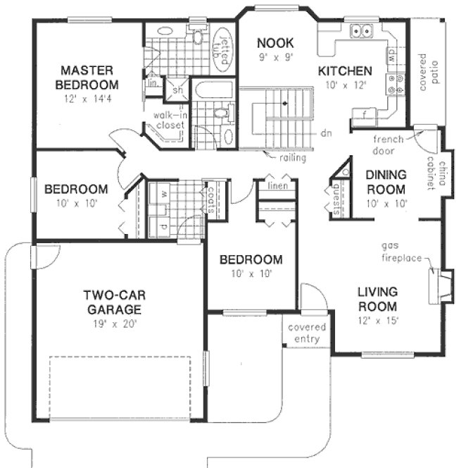 Main Floor Plan for House Plan #139449