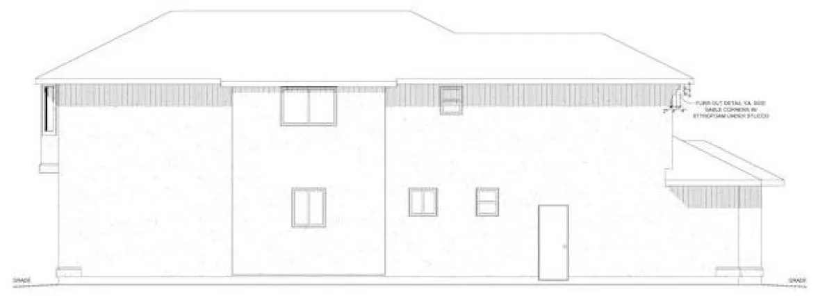 Left Elevation for House Plan #101730