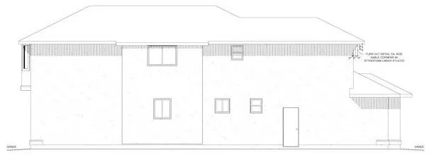 Left Elevation for House Plan #101730