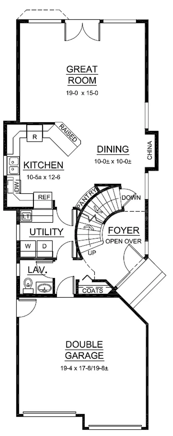 Main Floor Plan for House Plan #101730