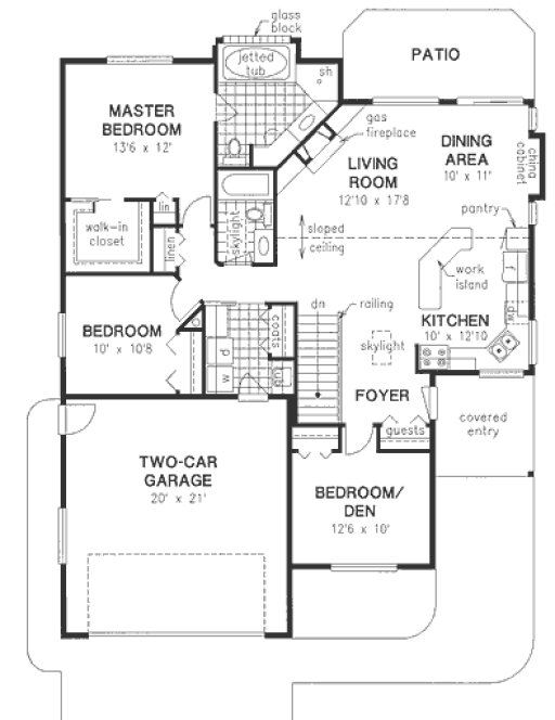 Main Floor Plan for House Plan #131059