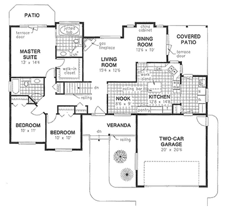 Main Floor Plan for House Plan #130159