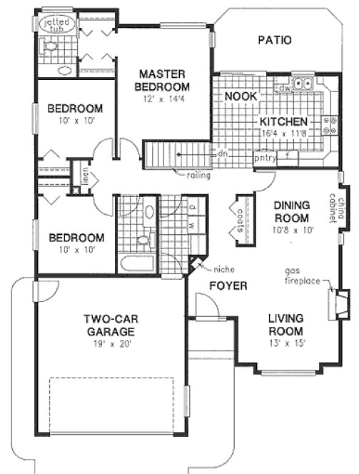 Main Floor Plan for House Plan #132159