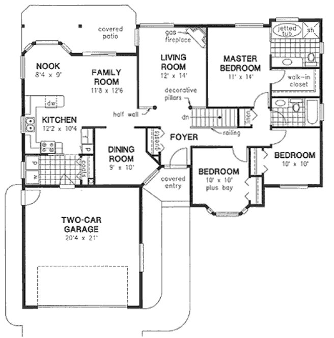 Main Floor Plan for House Plan #135159