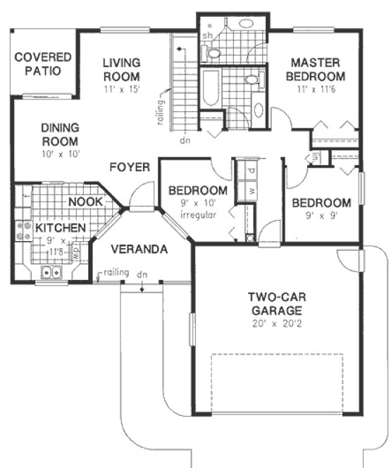 Main Floor Plan for House Plan #136259