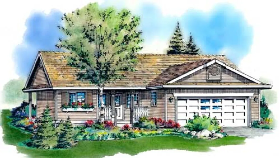 Full Rendering for House Plan #136259