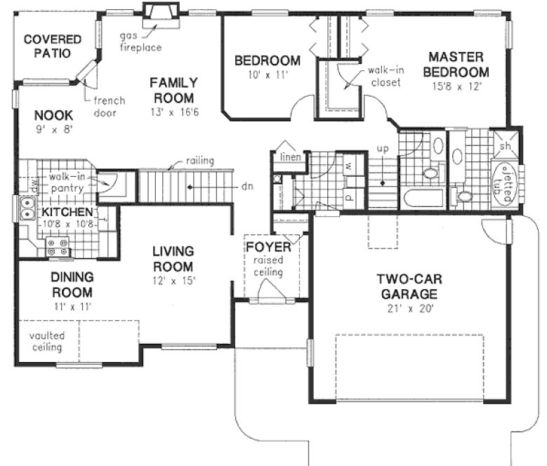 Main Floor Plan for House Plan #134359