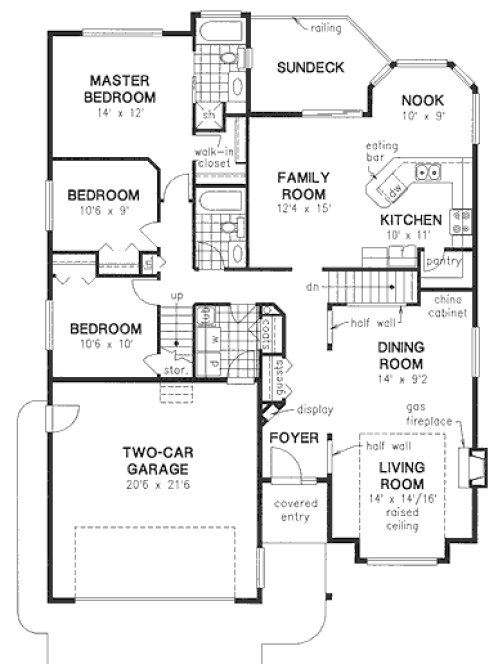 Main Floor Plan for House Plan #136359