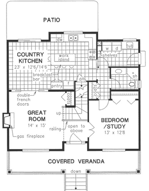Main Floor Plan for House Plan #137044