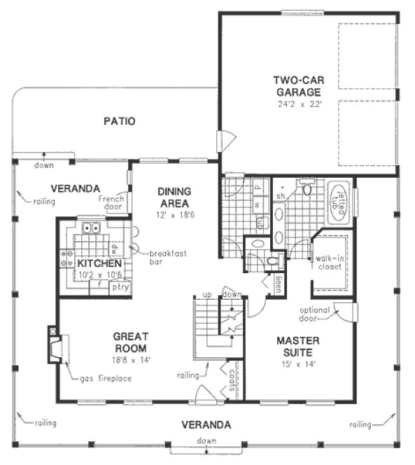 Main Floor Plan for House Plan #130644