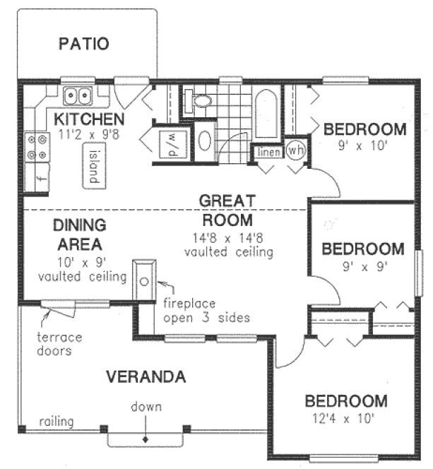 Main Floor Plan for House Plan #137244