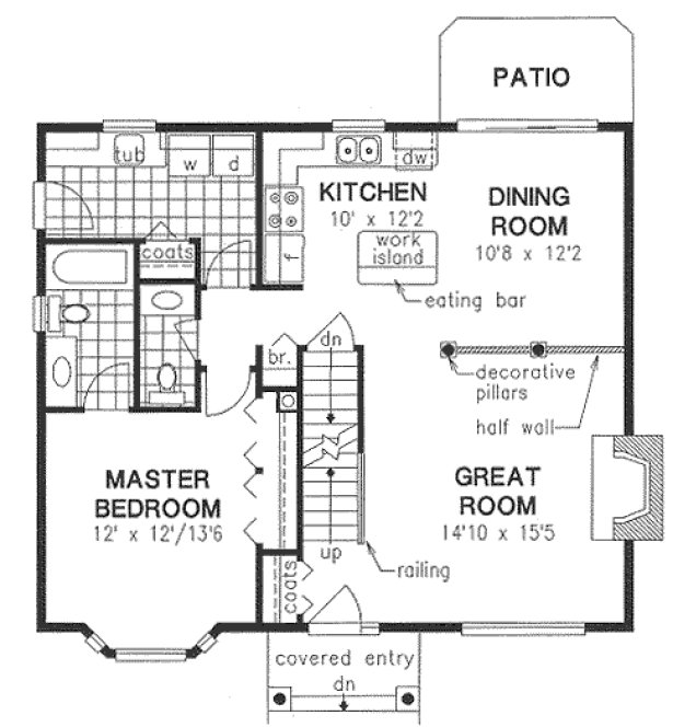Main Floor Plan for House Plan #138044