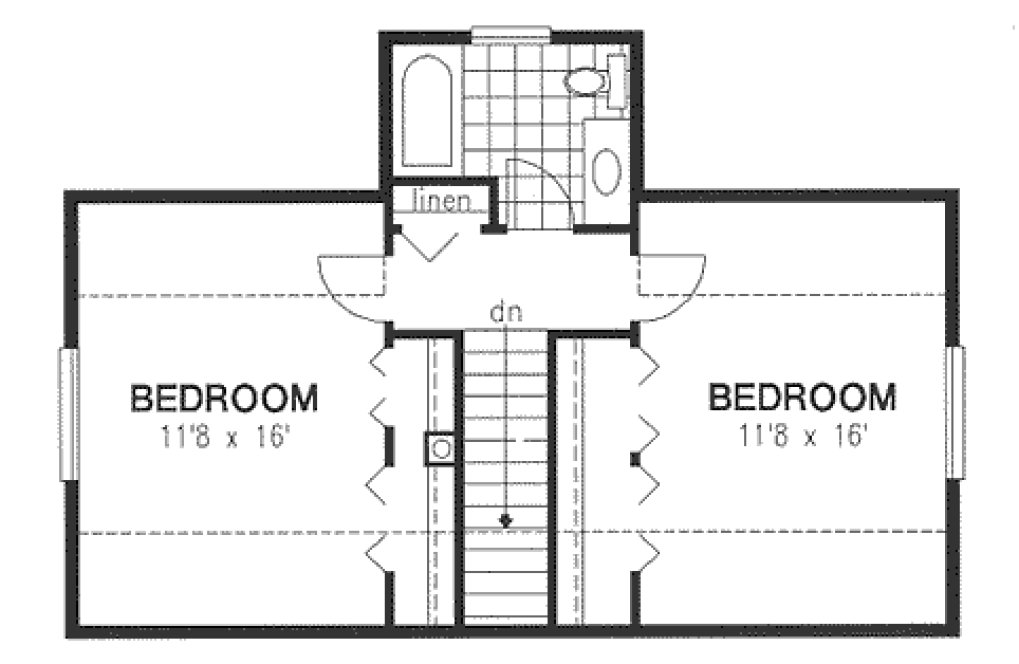 Second Floor Plan for House Plan #138044