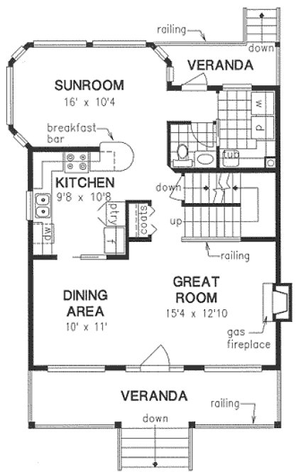 Main Floor Plan for House Plan #130144