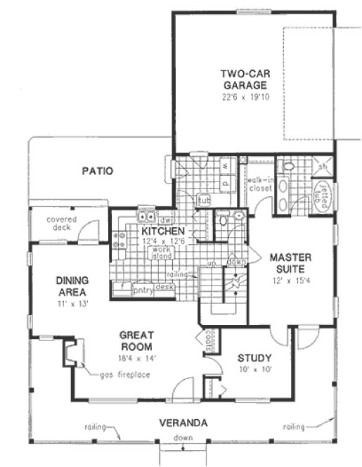 Main Floor Plan for House Plan #131144