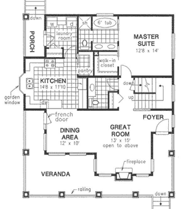 Main Floor Plan for House Plan #134144