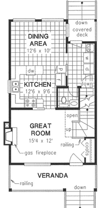 Main Floor Plan for House Plan #135144