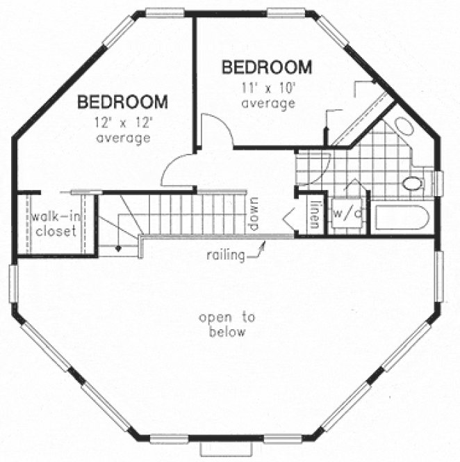 Second Floor Plan for House Plan #139244