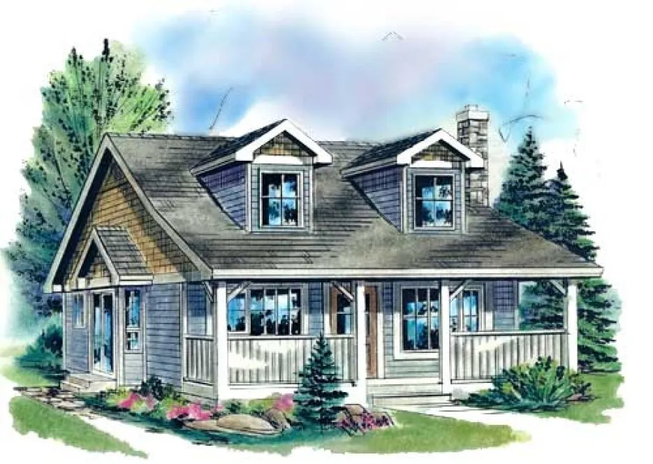 Full Rendering for House Plan #132344