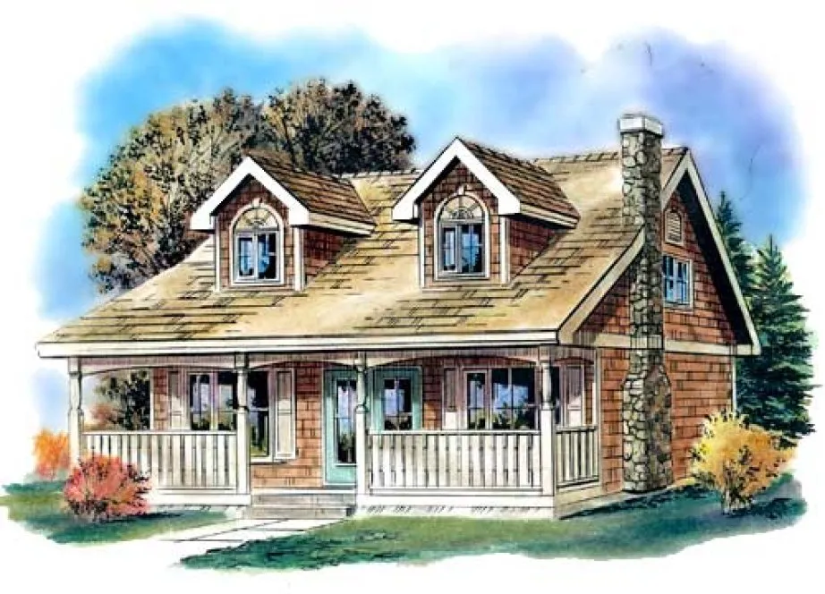 Full Rendering for House Plan #136344
