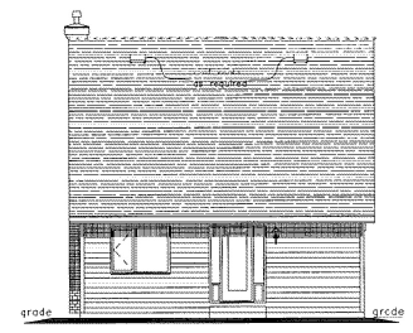 Rear Elevation for House Plan #137344