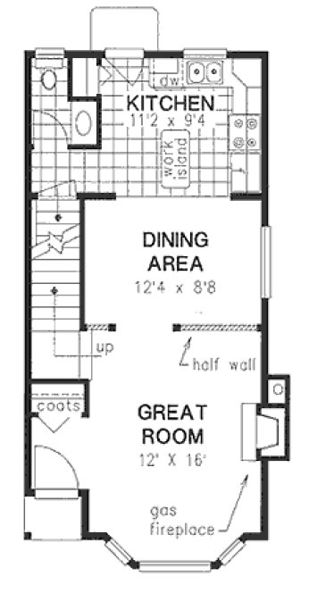 Main Floor Plan for House Plan #138344