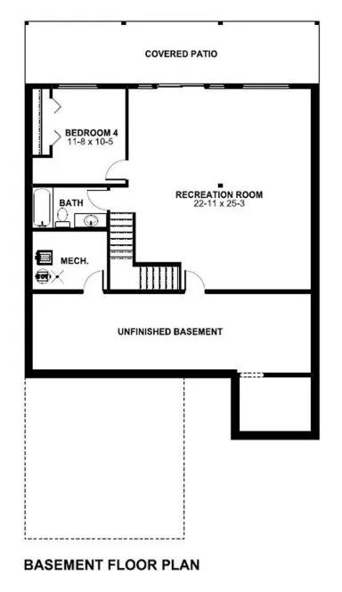 Basement Plan for House Plan #195140