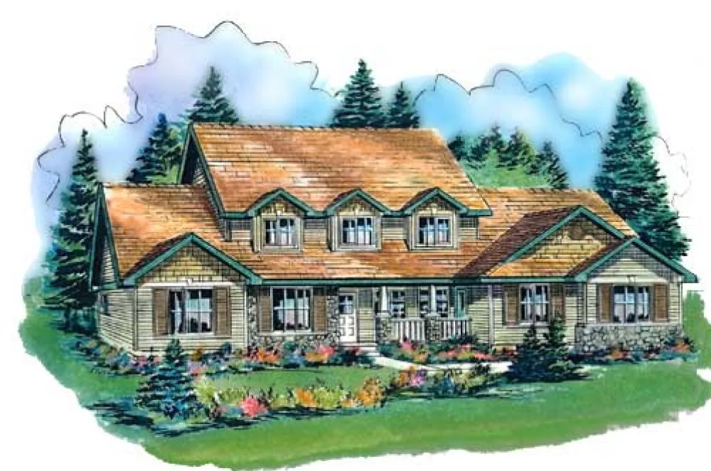 Full Rendering for House Plan #134544