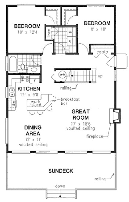 Main Floor Plan for House Plan #134054