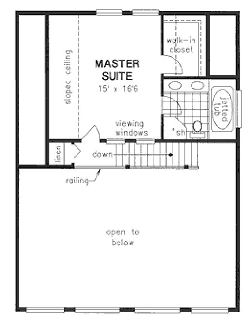 Second Floor Plan for House Plan #134054