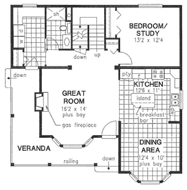 Main Floor Plan for House Plan #138054