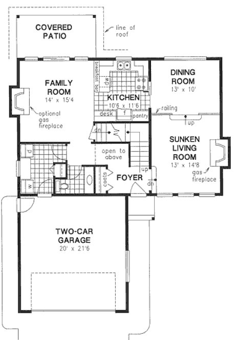 Main Floor Plan for House Plan #137409