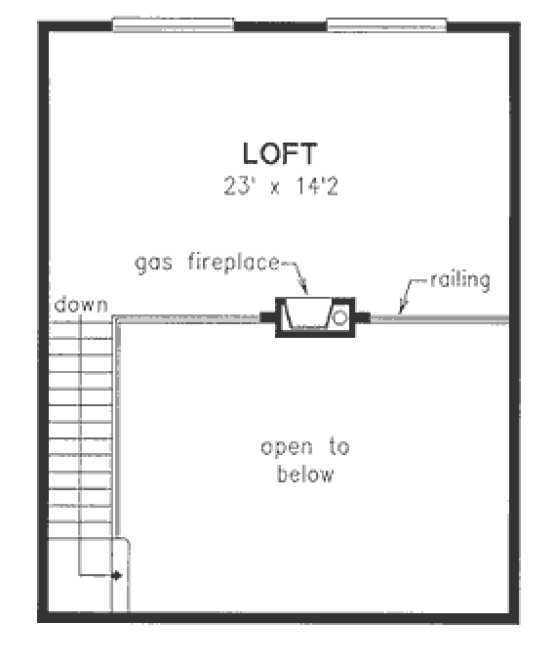 Second Floor Plan for House Plan #130154