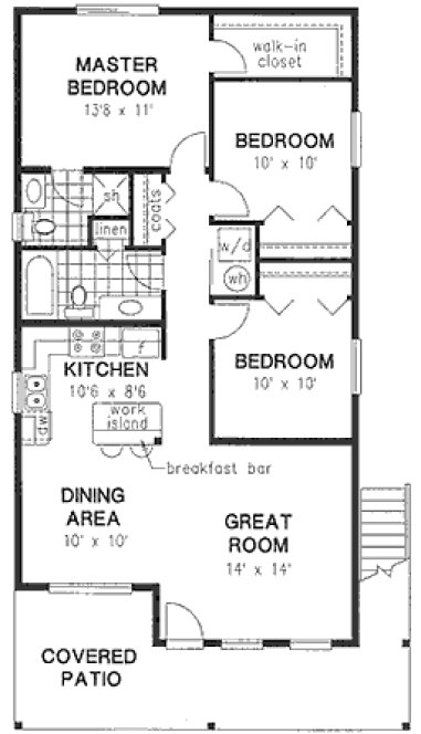 Main Floor Plan for House Plan #131154