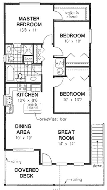Second Floor Plan for House Plan #131154