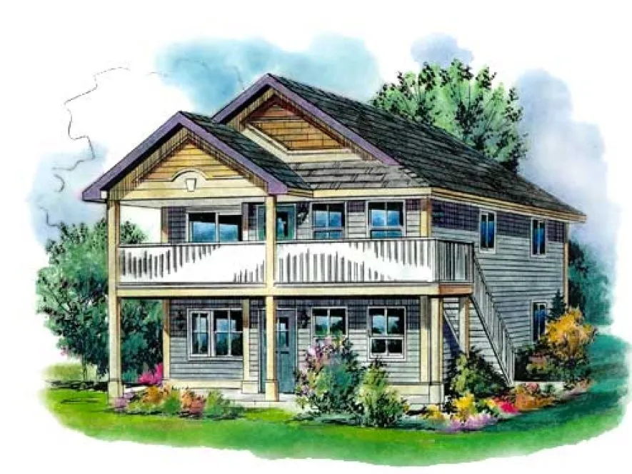 Full Rendering for House Plan #131154