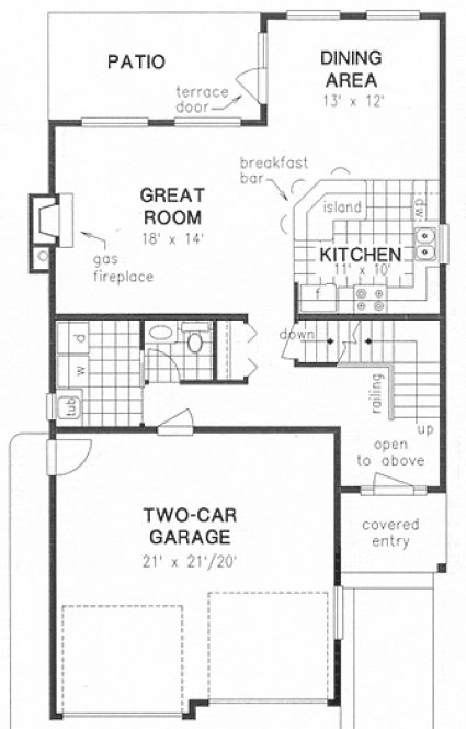 Main Floor Plan for House Plan #134154