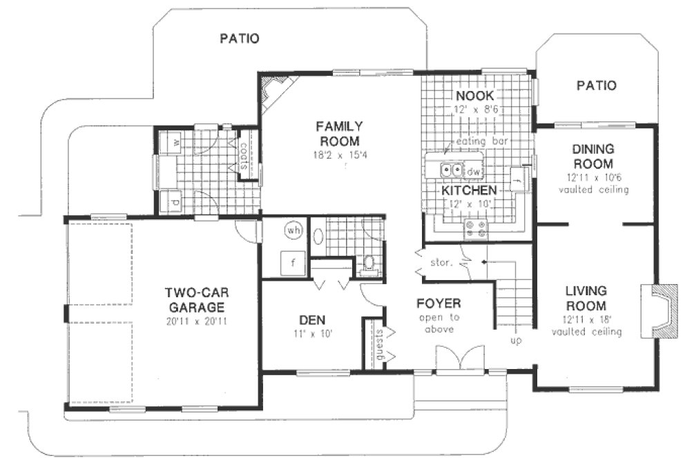 Main Floor Plan for House Plan #139398