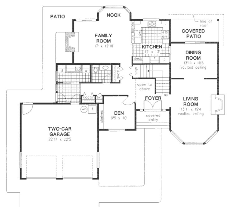 Main Floor Plan for House Plan #135498