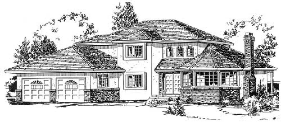 Full Rendering for House Plan #135498